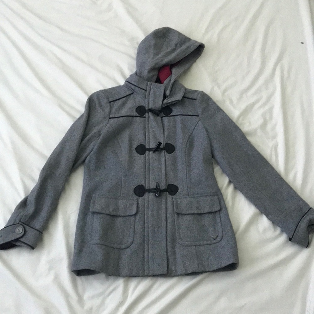 Wool toggle coat